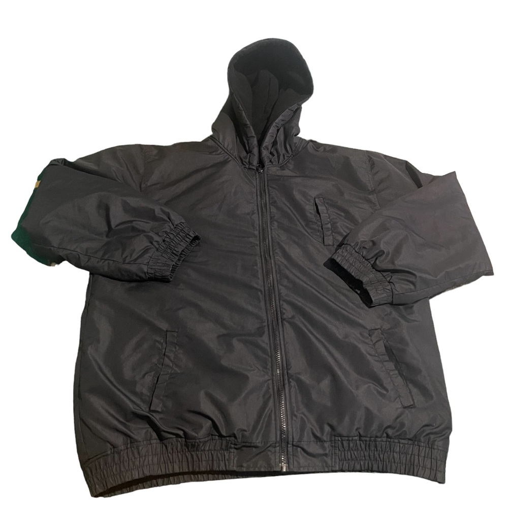 BB Dakota Jacket Women‎ 2X Black Full Zip Hooded Coat Heavyweight Solid Casual